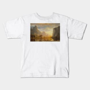 Valley of the Yosemite by Albert Bierstadt Kids T-Shirt